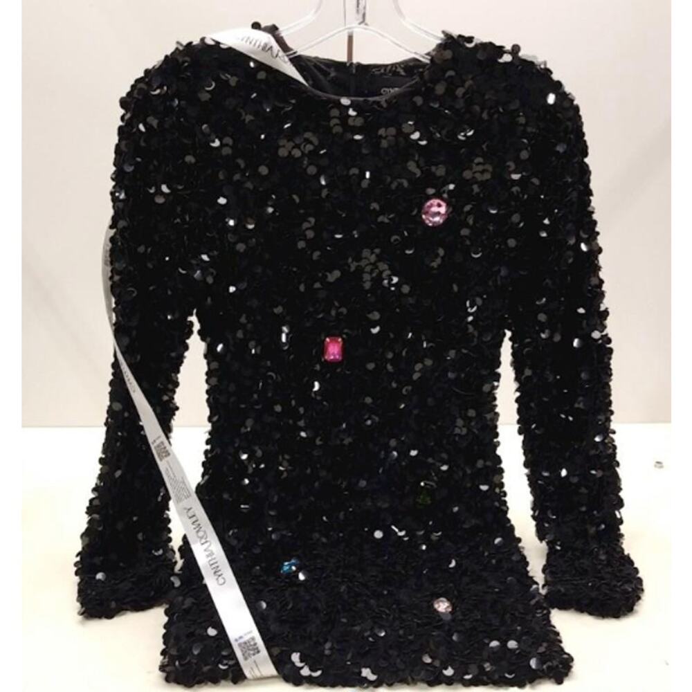 Cynthia Rowley Serena Black Sequin Dress - Picture 11 of 15